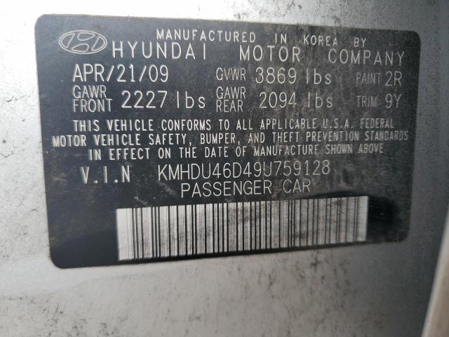 Photo 11 VIN: KMHDU46D49U759128 - HYUNDAI ELANTRA 