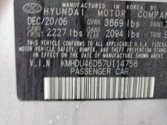 Photo 13 VIN: KMHDU46D57U114758 - HYUNDAI ELANTRA 