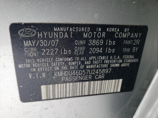 Photo 9 VIN: KMHDU46D57U245897 - HYUNDAI ELANTRA GL 