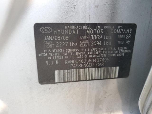 Photo 12 VIN: KMHDU46D58U407495 - HYUNDAI ELANTRA 