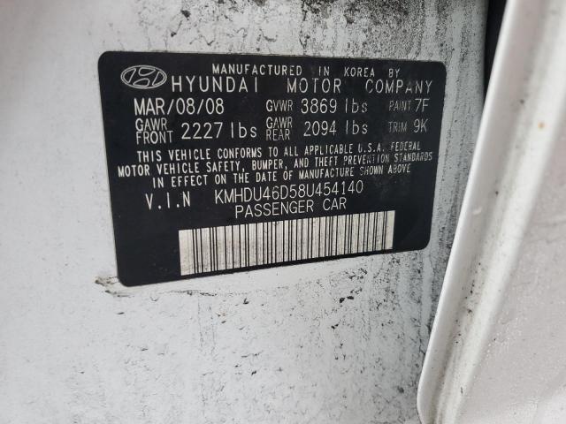 Photo 11 VIN: KMHDU46D58U454140 - HYUNDAI ELANTRA 