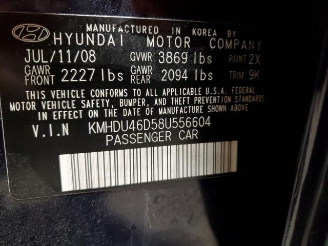 Photo 11 VIN: KMHDU46D58U556604 - HYUNDAI ELANTRA 