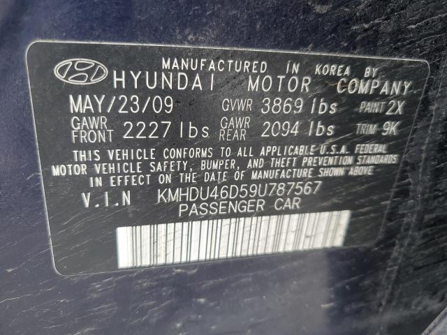 Photo 11 VIN: KMHDU46D59U787567 - HYUNDAI ELANTRA 