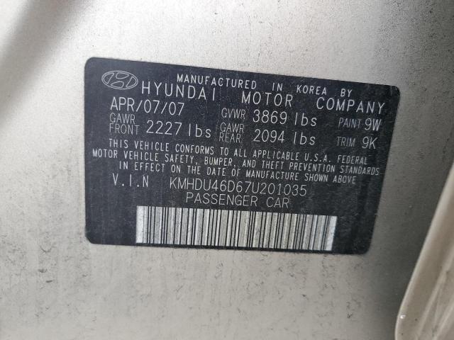 Photo 11 VIN: KMHDU46D67U201035 - HYUNDAI ELANTRA 