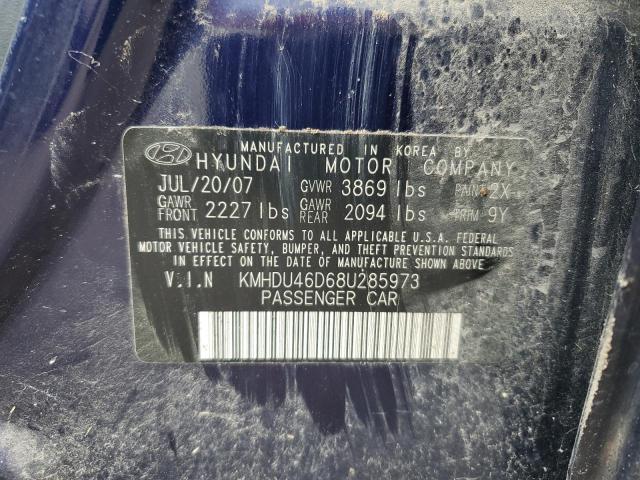 Photo 11 VIN: KMHDU46D68U285973 - HYUNDAI ELANTRA GL 