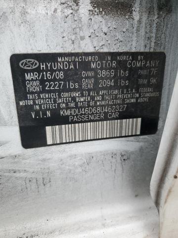 Photo 12 VIN: KMHDU46D68U462327 - HYUNDAI ELANTRA GL 