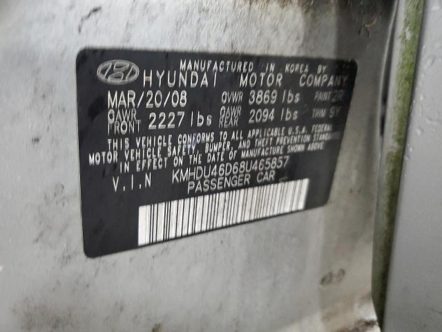 Photo 12 VIN: KMHDU46D68U465857 - HYUNDAI ELANTRA GL 