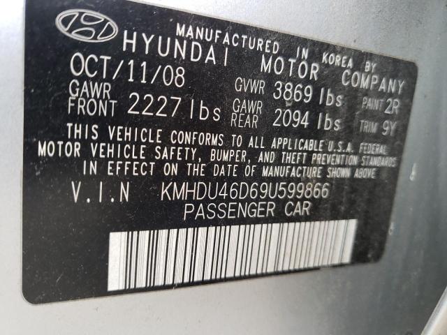 Photo 11 VIN: KMHDU46D69U599866 - HYUNDAI ELANTRA GL 