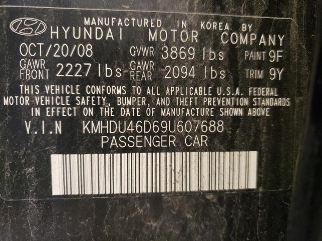 Photo 9 VIN: KMHDU46D69U607688 - HYUNDAI ELANTRA GL 