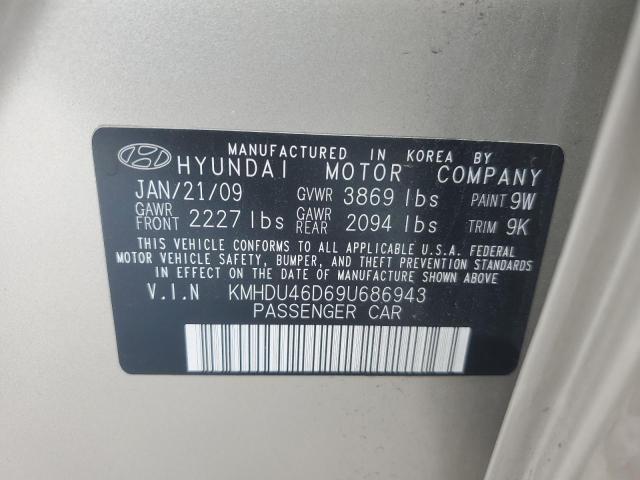 Photo 11 VIN: KMHDU46D69U686943 - HYUNDAI ELANTRA GL 