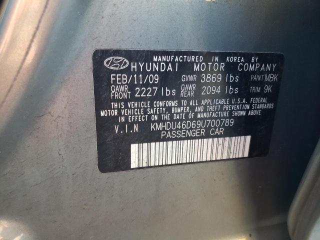 Photo 12 VIN: KMHDU46D69U700789 - HYUNDAI ELANTRA 