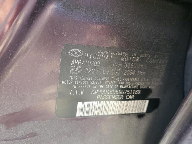 Photo 11 VIN: KMHDU46D69U751189 - HYUNDAI ELANTRA GL 