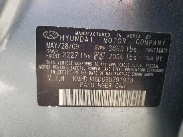 Photo 9 VIN: KMHDU46D69U791918 - HYUNDAI ELANTRA GL 