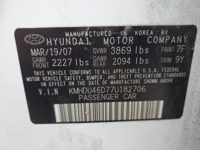 Photo 11 VIN: KMHDU46D77U182706 - HYUNDAI ELANTRA 