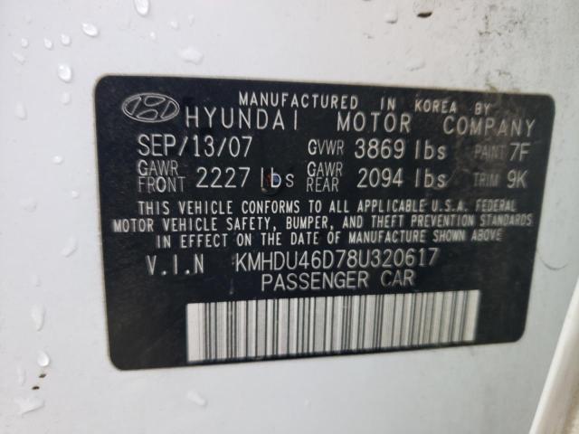 Photo 11 VIN: KMHDU46D78U320617 - HYUNDAI ELANTRA 