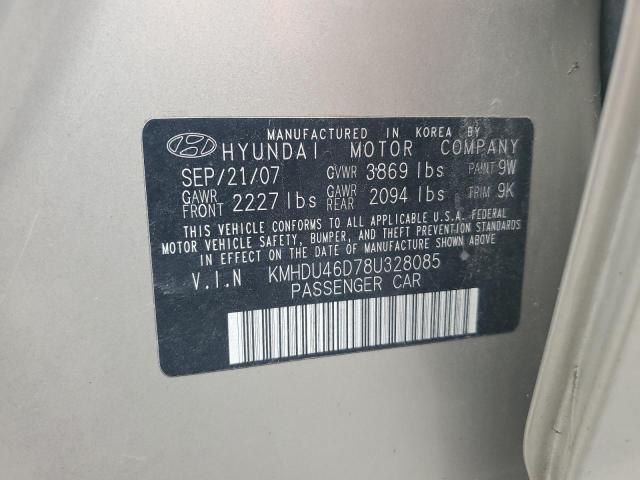 Photo 12 VIN: KMHDU46D78U328085 - HYUNDAI ELANTRA 