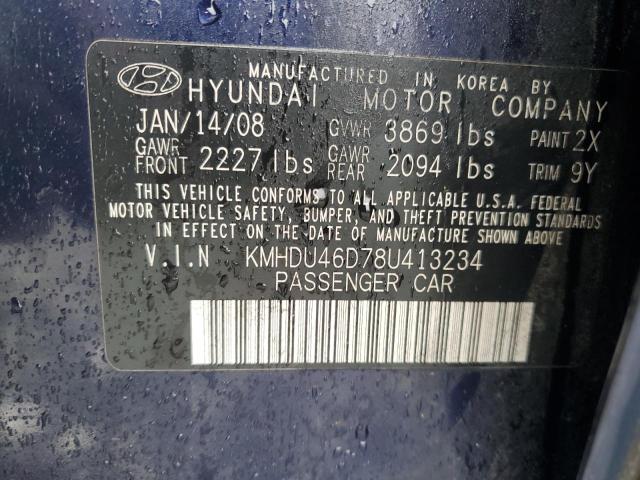 Photo 11 VIN: KMHDU46D78U413234 - HYUNDAI ELANTRA 