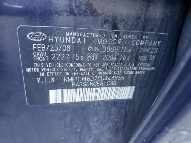 Photo 11 VIN: KMHDU46D78U444855 - HYUNDAI ELANTRA GL 