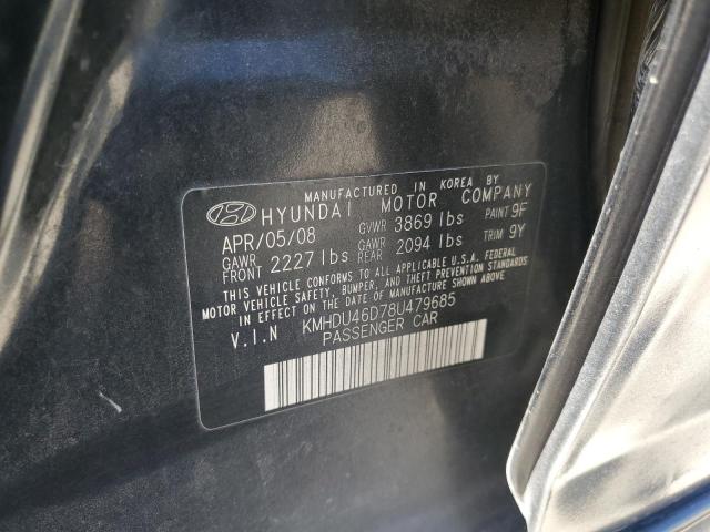 Photo 11 VIN: KMHDU46D78U479685 - HYUNDAI ELANTRA GL 