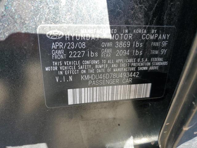 Photo 11 VIN: KMHDU46D78U493442 - HYUNDAI ELANTRA 