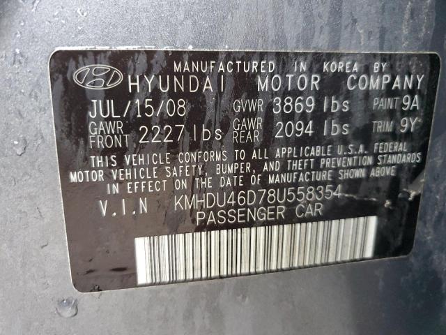 Photo 11 VIN: KMHDU46D78U558354 - HYUNDAI ELANTRA 