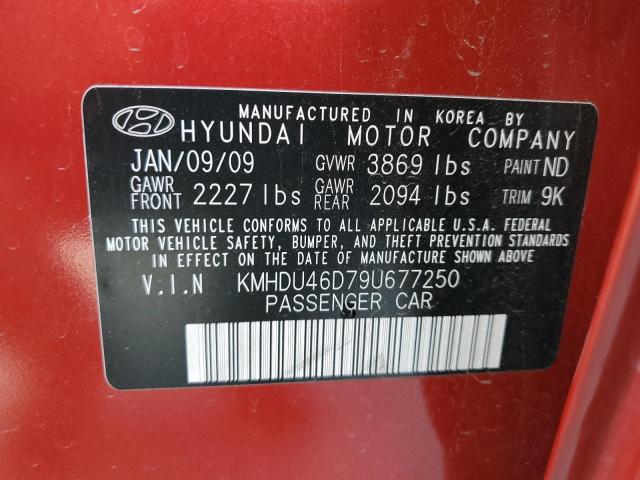 Photo 12 VIN: KMHDU46D79U677250 - HYUNDAI ELANTRA GL 