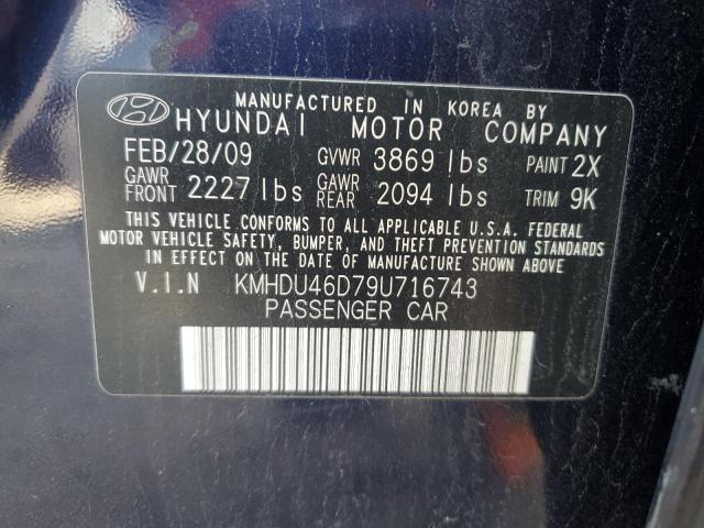 Photo 12 VIN: KMHDU46D79U716743 - HYUNDAI ELANTRA 