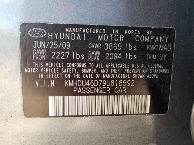 Photo 11 VIN: KMHDU46D79U818592 - HYUNDAI ELANTRA GL 