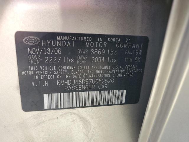 Photo 11 VIN: KMHDU46D87U082520 - HYUNDAI ELANTRA GL 