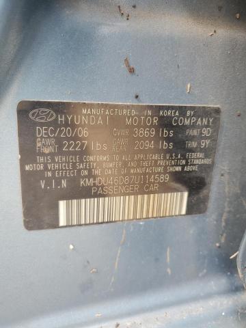 Photo 12 VIN: KMHDU46D87U114589 - HYUNDAI ELANTRA GL 