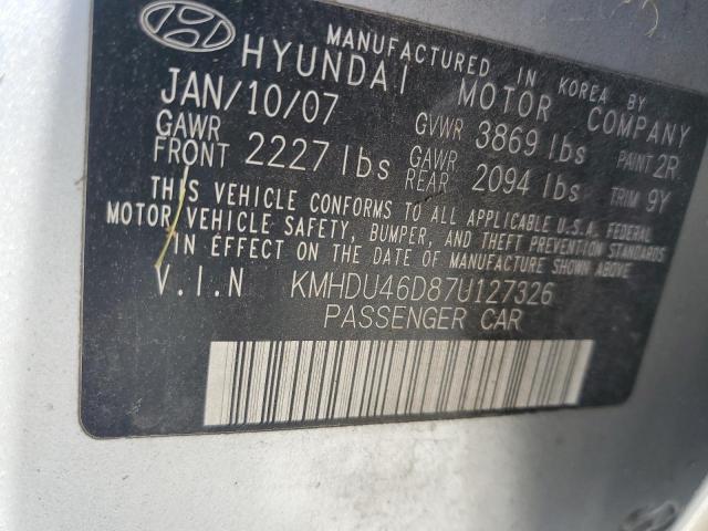 Photo 11 VIN: KMHDU46D87U127326 - HYUNDAI ELANTRA GL 