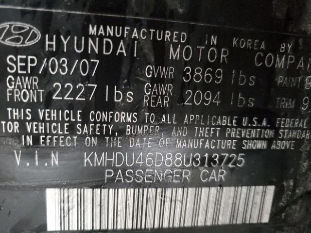 Photo 12 VIN: KMHDU46D88U313725 - HYUNDAI ELANTRA GL 