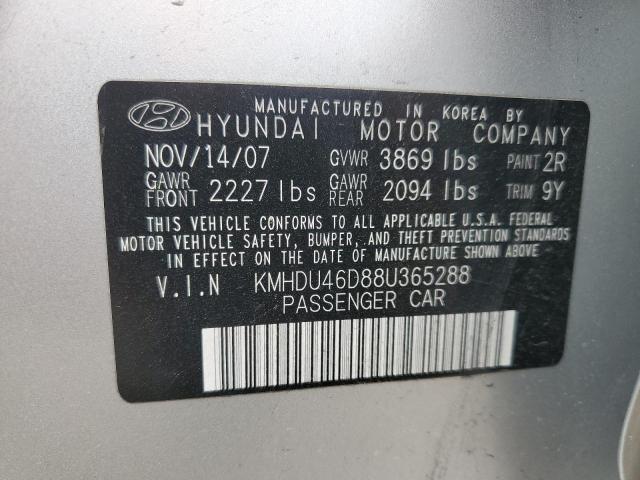 Photo 11 VIN: KMHDU46D88U365288 - HYUNDAI ELANTRA 