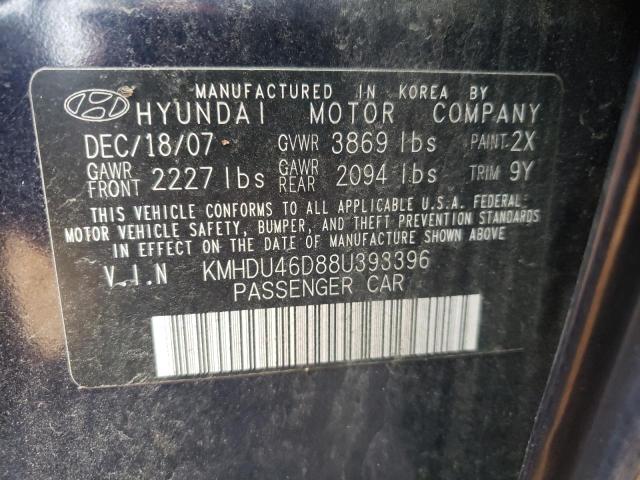 Photo 9 VIN: KMHDU46D88U393396 - HYUNDAI ELANTRA GL 