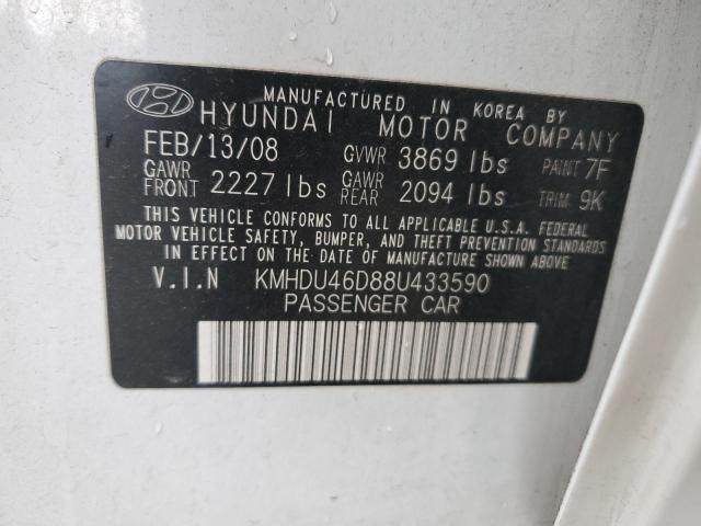 Photo 11 VIN: KMHDU46D88U433590 - HYUNDAI ELANTRA 