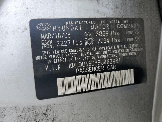 Photo 11 VIN: KMHDU46D88U463981 - HYUNDAI ELANTRA 