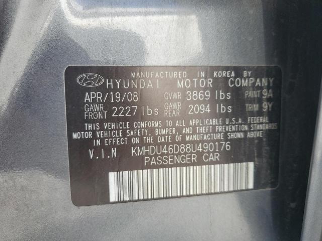 Photo 11 VIN: KMHDU46D88U490176 - HYUNDAI ELANTRA GL 