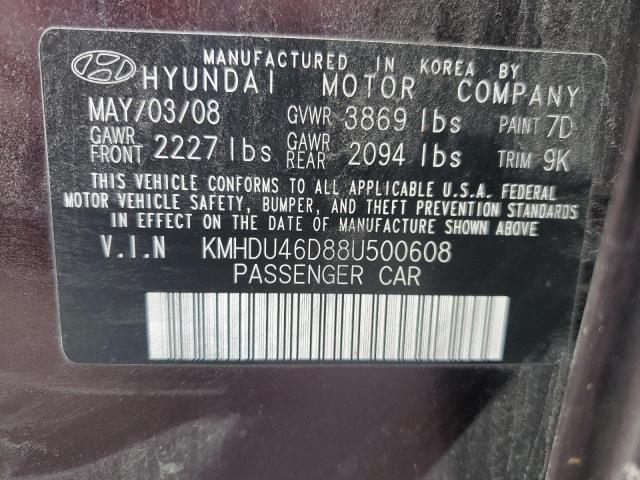 Photo 11 VIN: KMHDU46D88U500608 - HYUNDAI ELANTRA 