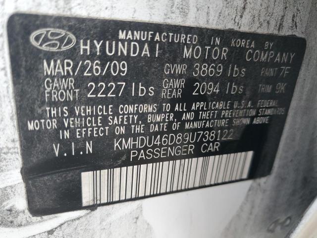 Photo 11 VIN: KMHDU46D89U738122 - HYUNDAI ELANTRA 