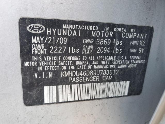 Photo 11 VIN: KMHDU46D89U783612 - HYUNDAI ELANTRA GL 