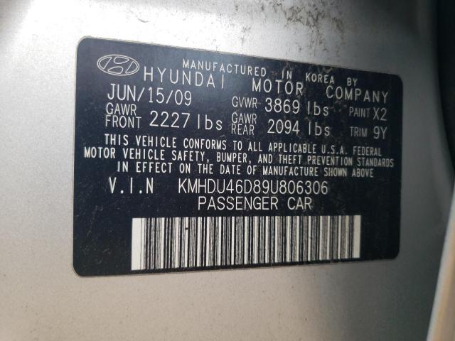 Photo 11 VIN: KMHDU46D89U806306 - HYUNDAI ELANTRA GL 