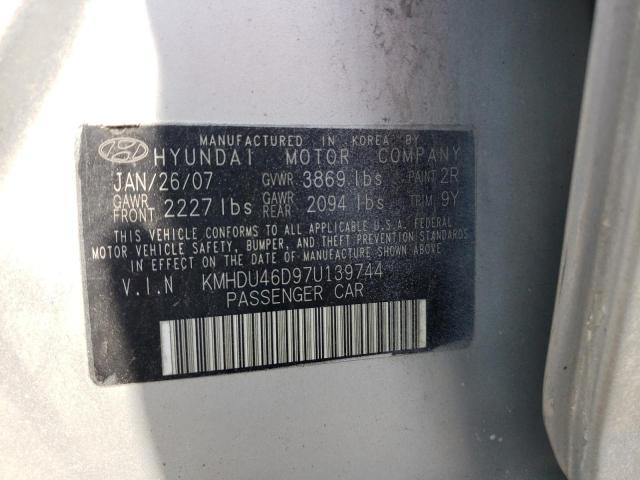 Photo 9 VIN: KMHDU46D97U139744 - HYUNDAI ELANTRA GL 