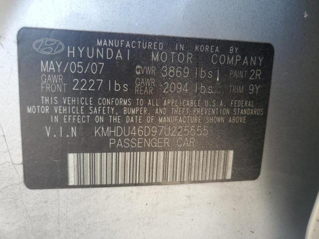 Photo 11 VIN: KMHDU46D97U225555 - HYUNDAI ELANTRA GL 