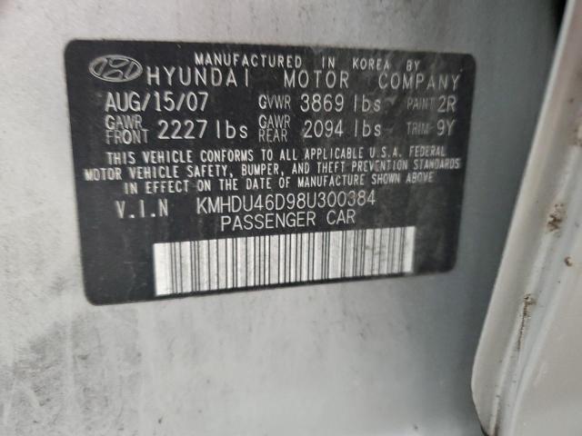 Photo 11 VIN: KMHDU46D98U300384 - HYUNDAI ELANTRA GL 