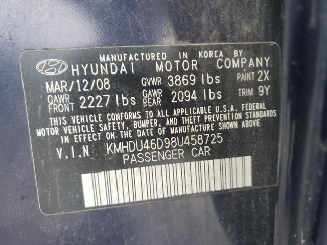 Photo 11 VIN: KMHDU46D98U458725 - HYUNDAI ELANTRA 