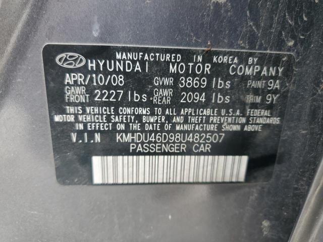 Photo 11 VIN: KMHDU46D98U482507 - HYUNDAI ELANTRA GL 