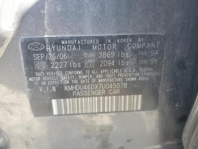 Photo 11 VIN: KMHDU46DX7U045078 - HYUNDAI ELANTRA GL 