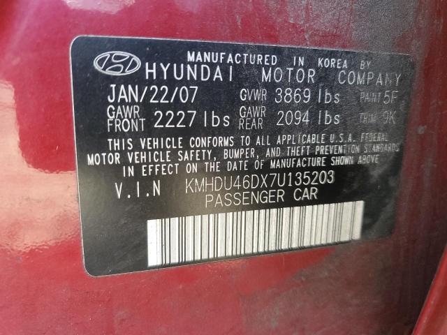 Photo 11 VIN: KMHDU46DX7U135203 - HYUNDAI ELANTRA 