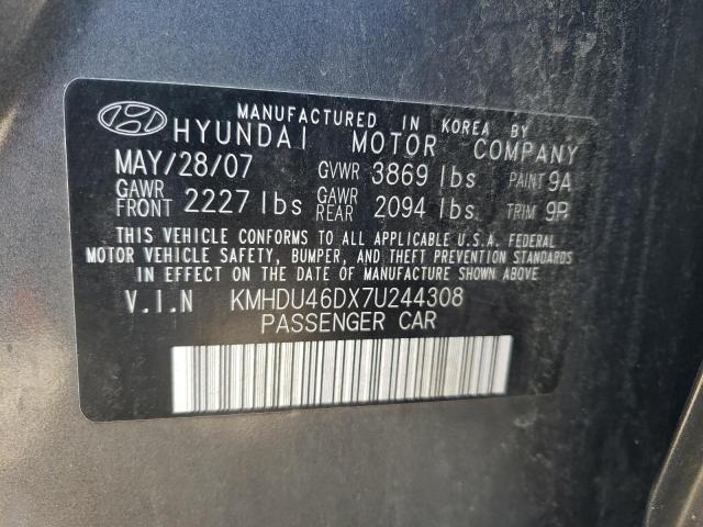 Photo 12 VIN: KMHDU46DX7U244308 - HYUNDAI ELANTRA 