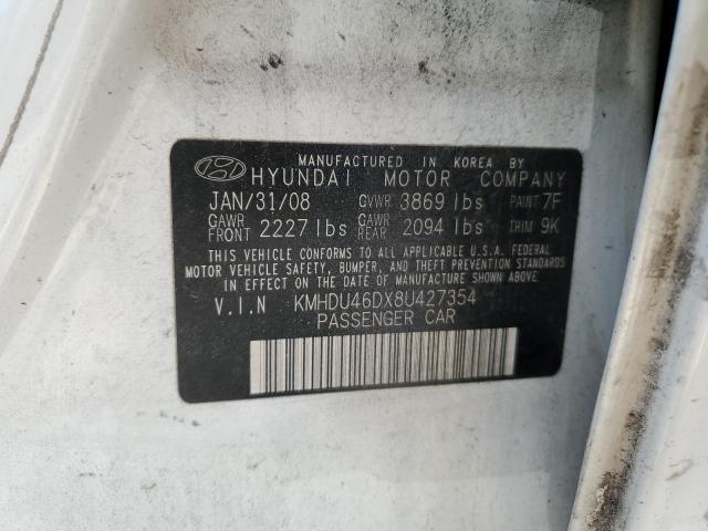 Photo 11 VIN: KMHDU46DX8U427354 - HYUNDAI ELANTRA 